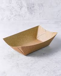 Kraft Brown CHIP Food Burger Tray 5" - Disposable & Recyclable