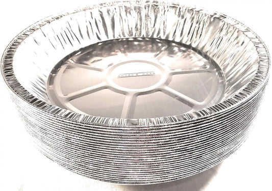 Aluminium Round PLATE Tart Pie Tin Foils - Approx 7.5x5.5x0.5 Inch