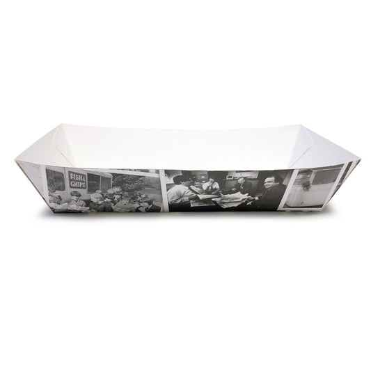 Newspaper Retro Food Chip Tray Standard - 8 x 4 x 2"