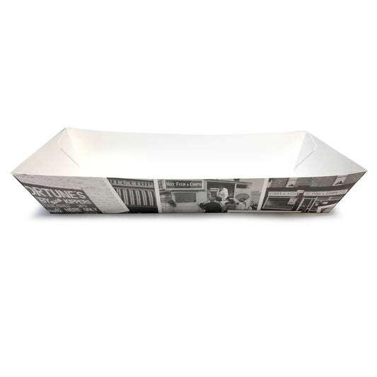 Newspaper Retro Food Tray Large - 10 x 5 x 2"