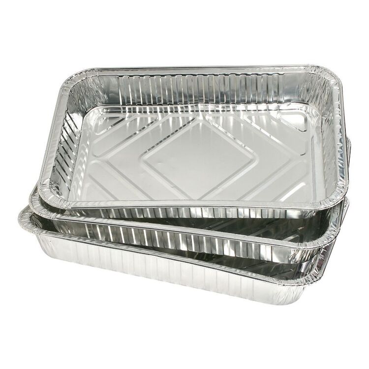 Aluminium RECTANGLE Individual Portion Roasting Baking Tray Tin Foils - Approx 7.5x5x1 Inch