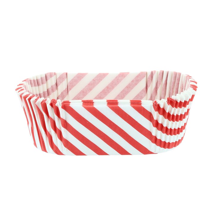 1lb RED STRIPE Loaf Cake Tin Airy Fryer Greaseproof Liners - 40Pk
