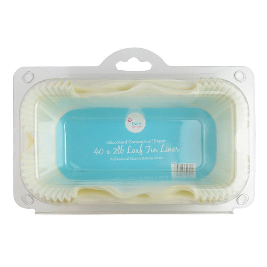 2lb Loaf Cake Tin Airy Fryer Greaseproof Liners - 40Pk
