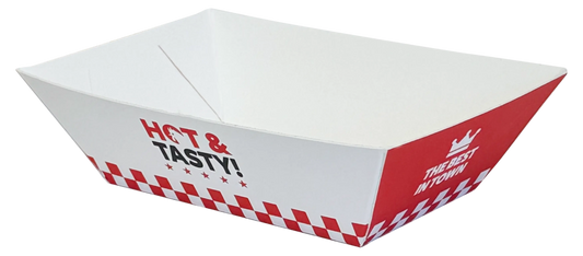 Chicken Large Paper Food Tray - 5 x 3 x 2"