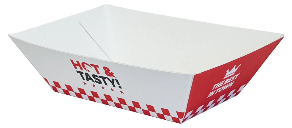 Chicken Large Paper Food Tray - 5 x 3 x 2"