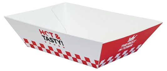 Chicken Medium Paper Food Tray - 4.5 x 4.5 x 2"