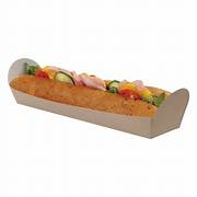 Kraft Brown BAGUETTE Hot Dog Holders - Disposable & Recyclable