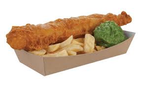 Fish and Chip Meal Large Kraft Tray - Disposable & Recyclable
