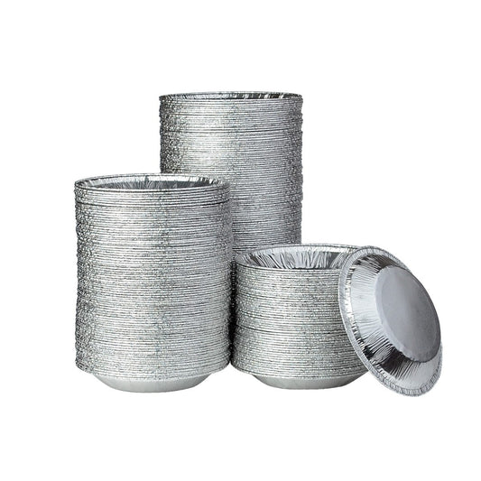 Individual Aluminium MINCE Tart Pie Tin Foils - Approx 3x2x0.5 Inch