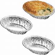 Individual Aluminium OVAL Pie Tin Foils - Approx 5x4x1 Inch