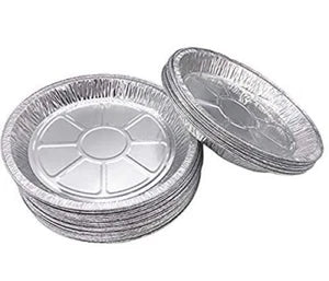 Aluminium Round PLATE Tart Pie Tin Foils - Approx 7.5x5.5x0.5 Inch