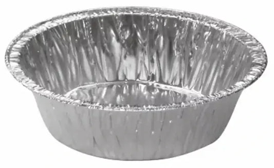 Round Pie Foils Aluminium Rolled Edge Meat and Potato 114mm